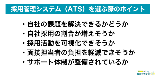 採用管理システム（ATS）を選ぶ際のポイント