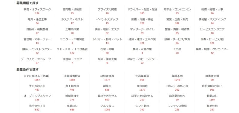 求人Freeの簡単ナビゲーター