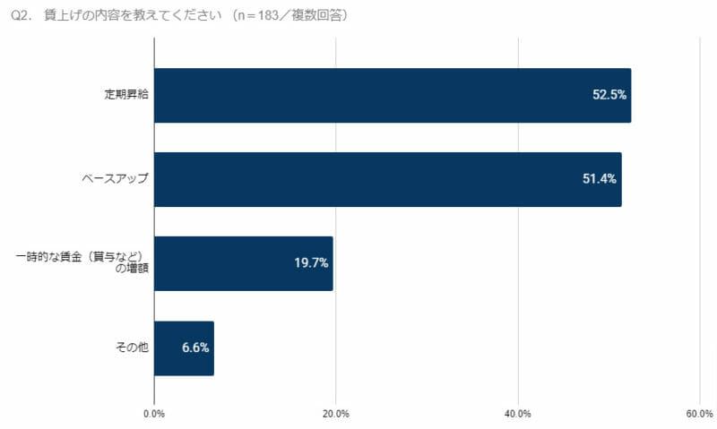 グラフ(Q2.賃上げの内容を教えてください)
