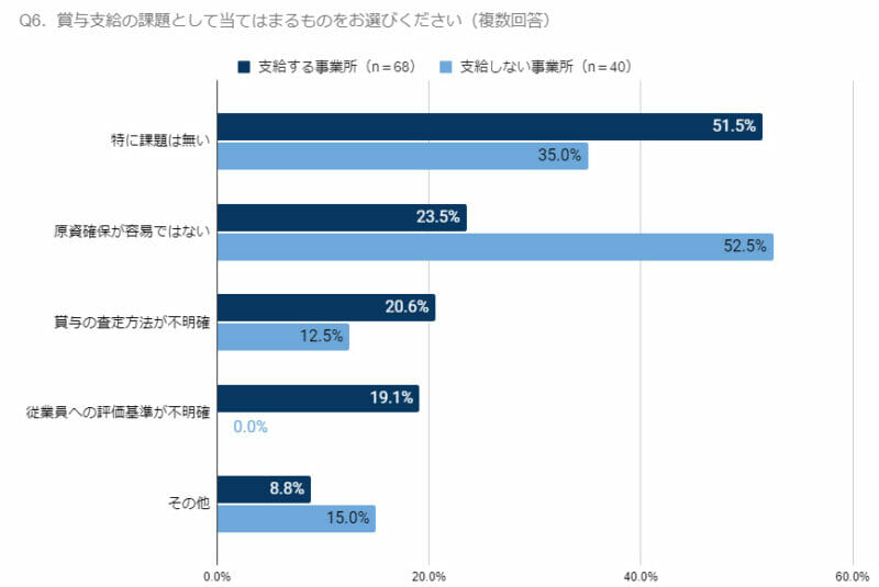 グラフ(Q6.賞与支給の課題として当てはまるものをお選びください)