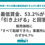 賃金引き上げ予定の事業所、63.0％が販売価格に転嫁できず｜中小企業における最低賃金引き上げに関するアンケート調査