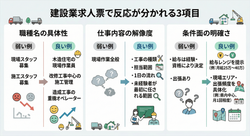 建設業 求人票 例文