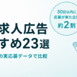 【2026年版】無料求人広告おすすめ23選｜3,000求人の応募データで比較