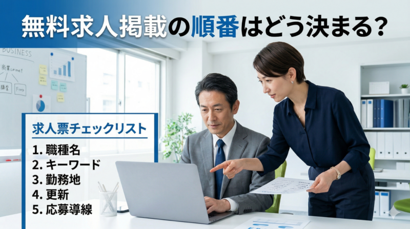 無料 求人 掲載 順番