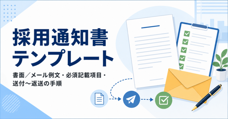 採用通知書テンプレート（書面/メール）コピペOK