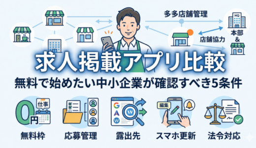 求人掲載アプリ比較　無料で始めたい中小企業が確認すべき5条件