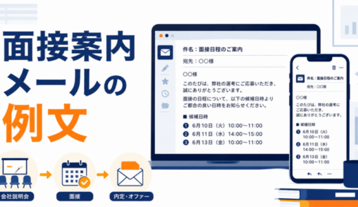 面接案内メールの例文｜新卒採用の説明会・合否連絡までシーン別テンプレ
