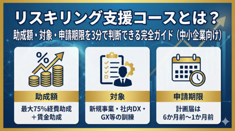 リスキリング支援コースとは？助成額・対象・申請期限を3分で判断できる完全ガイド（中小企業向け）