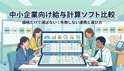 給与計算ソフト比較　中小企業向けに料金・連携・年末調整・無料トライアルをわかりやすく比較