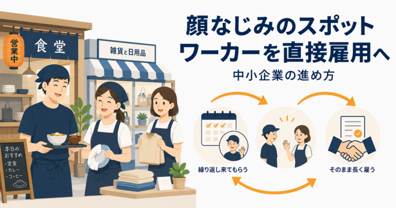 顔なじみのスポットワーカーを直接雇用につなげる方法