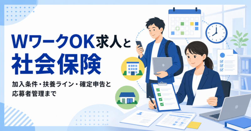 【ダブルワークの社会保険】加入条件と二重加入のメリット・デメリット、確定申告が必要なケースとは？