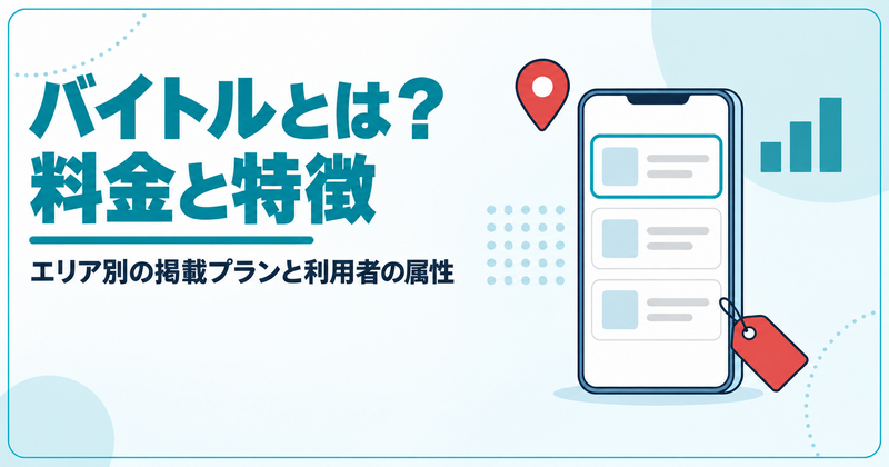 バイトルの料金と特徴を解説する記事のアイキャッチ